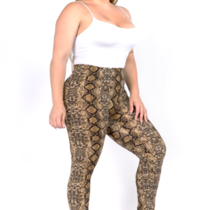 Snakeskin Print Skin Leggings - PLUS SIZE